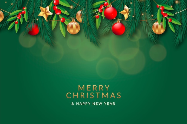 Premium Vector | Realistic christmas background