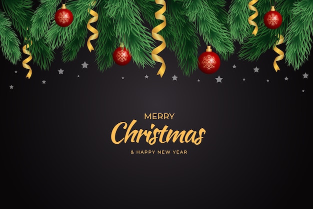 Premium Vector | Realistic christmas background