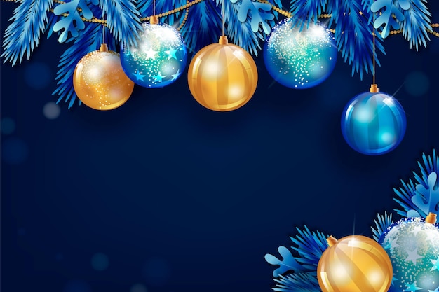 Premium Vector | Realistic christmas background