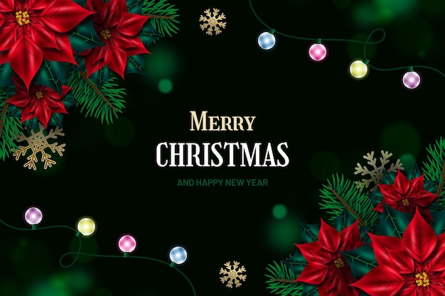 Free Vector | Realistic christmas background