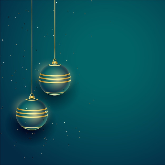 Free Vector | Realistic christmas ball with text space background