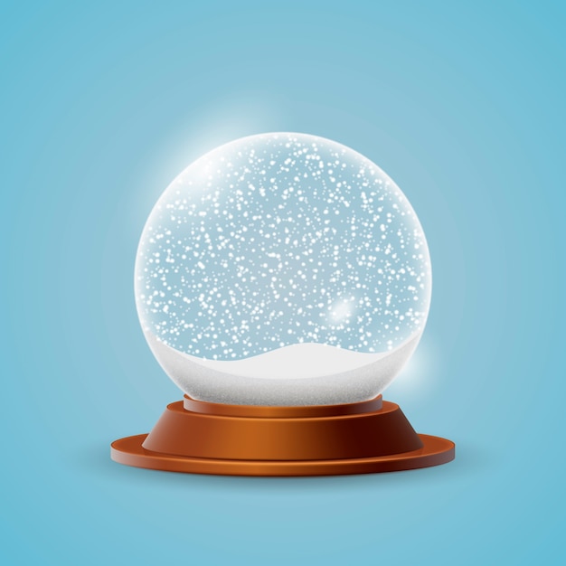 Free Vector | Realistic christmas snowball globe