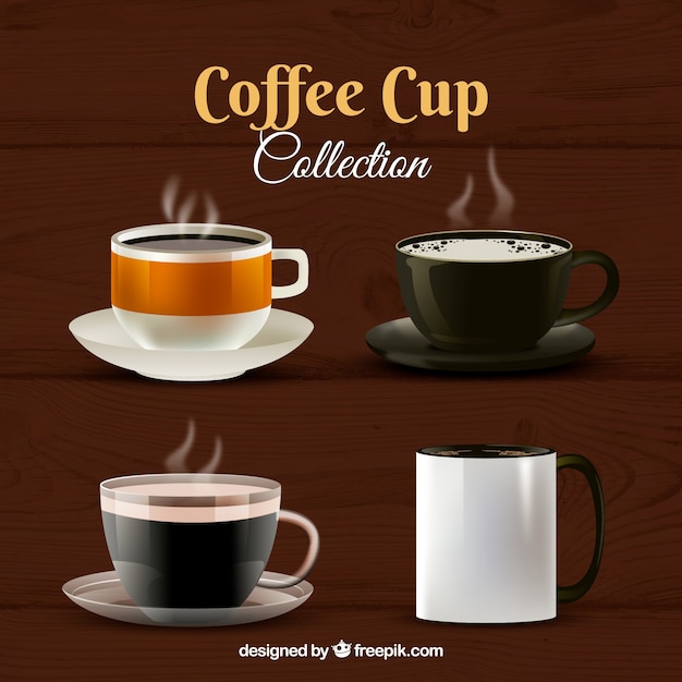 Free Vector Realistic coffee cup collection