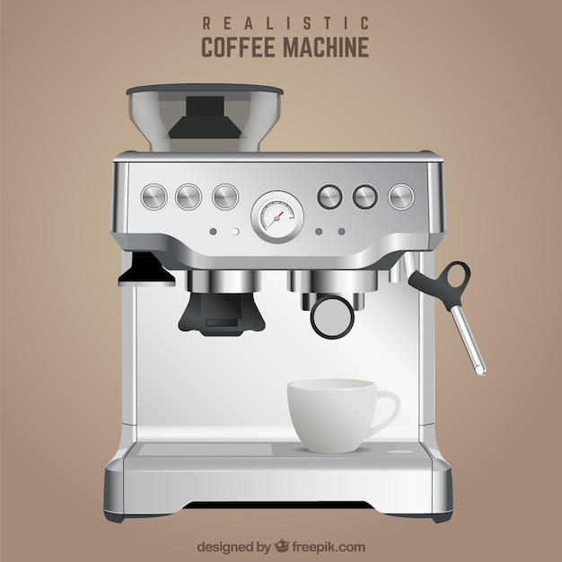 Download Realistic coffee machine | Free Vector