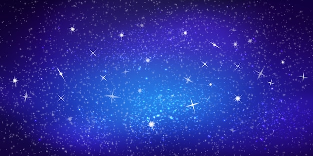 リアルなカラフルなイラスト 星や星座のある明るい宇宙空間の背景 星間空間 天文学と科学のテーマ 銀河の壁紙 抽象的な夜空 プレミアムベクター