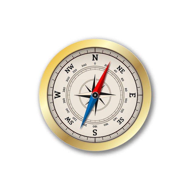 Realistic Compass Isolated Vector Premium Download