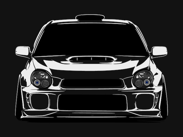 Download Realistic cool car silhouette Vector | Premium Download