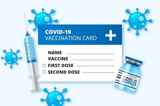 realistic coronavirus vaccination record card template 23 2148953827