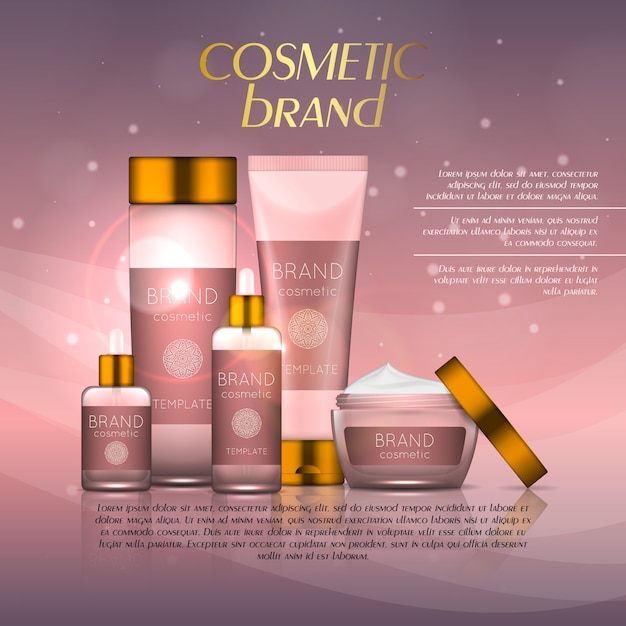 Premium Vector | Realistic cosmetic product template