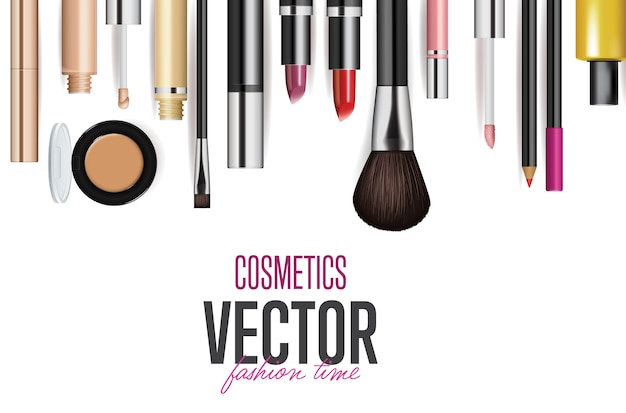 Download Realistic cosmetic tools mockup set | Premium Vector