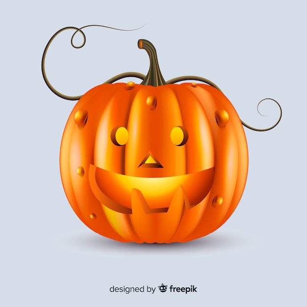 Download Realistic cute halloween pumpkin Vector | Free Download