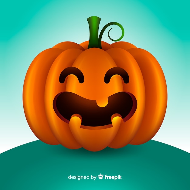 Download Realistic cute halloween pumpkin Vector | Free Download