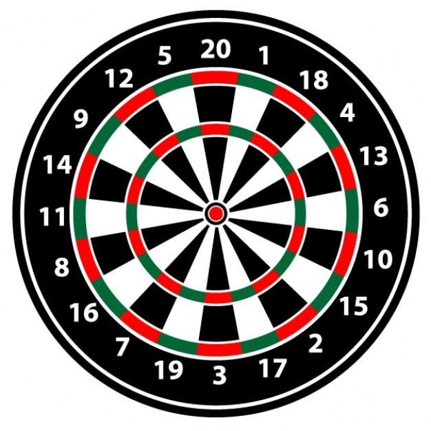 Realistic Dartboard Vector Illustration Vector Free Download 