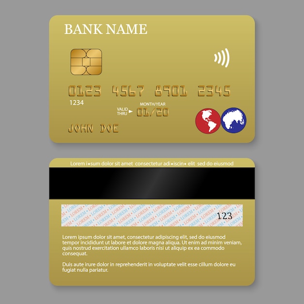 Download Premium Vector Realistic Detailed Credit Card PSD Mockup Templates