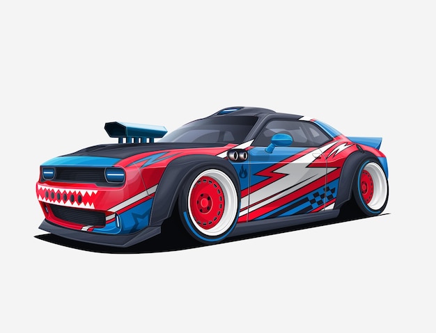 Premium Vector Realistic Drift Car