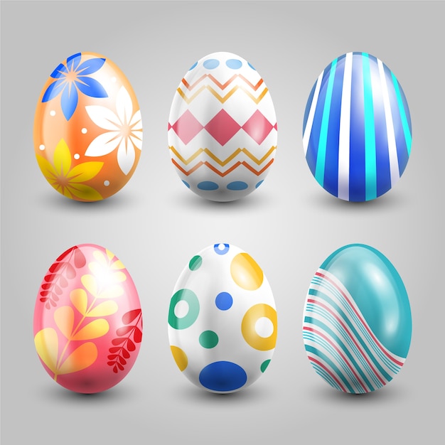 Download Realistic easter day egg collection | Free Vector