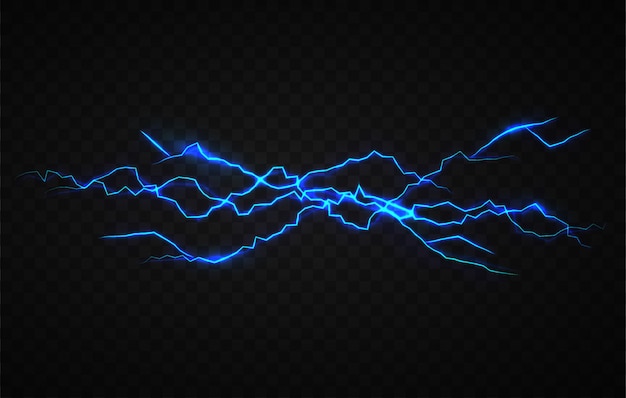 Premium Vector | Realistic electricity visual effect design template