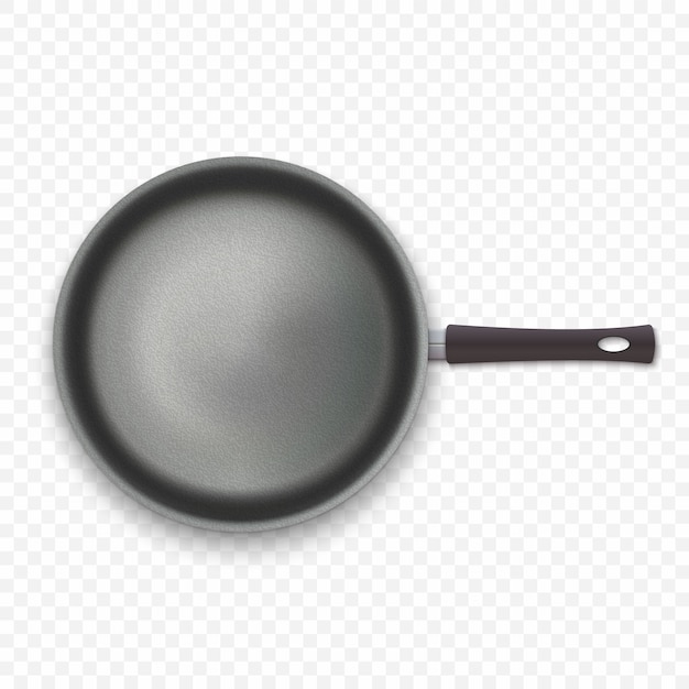 Premium Vector | Realistic empty pan in top view isolated on white ...