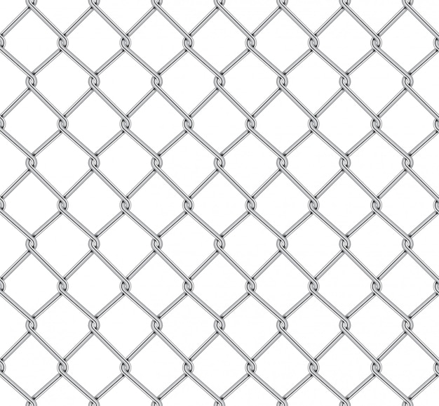 Realistic fence rabitz pattern Premium Vector