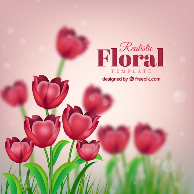 Realistic floral background