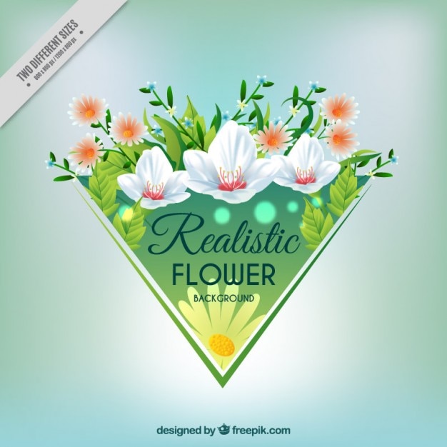 Realistic flowers background
