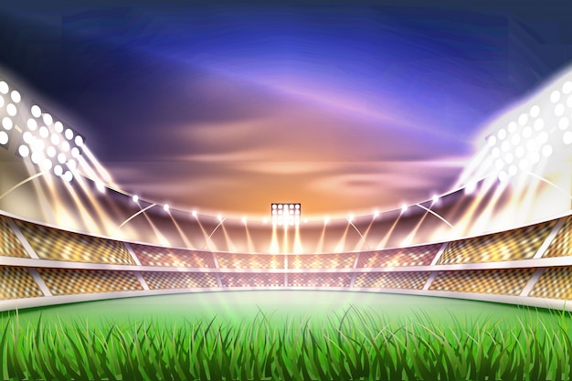 Premium Vector | Realistic Footbal Soccer Stadium Background