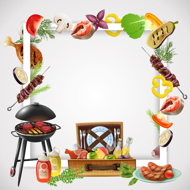 Download Free Download Free Realistic Frame With Grill Different Bbq Dishes Use our free logo maker to create a logo and build your brand. Put your logo on business cards, promotional products, or your website for brand visibility.