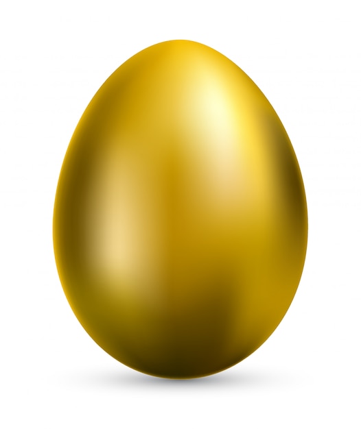 Premium Vector | Realistic golden egg isolated