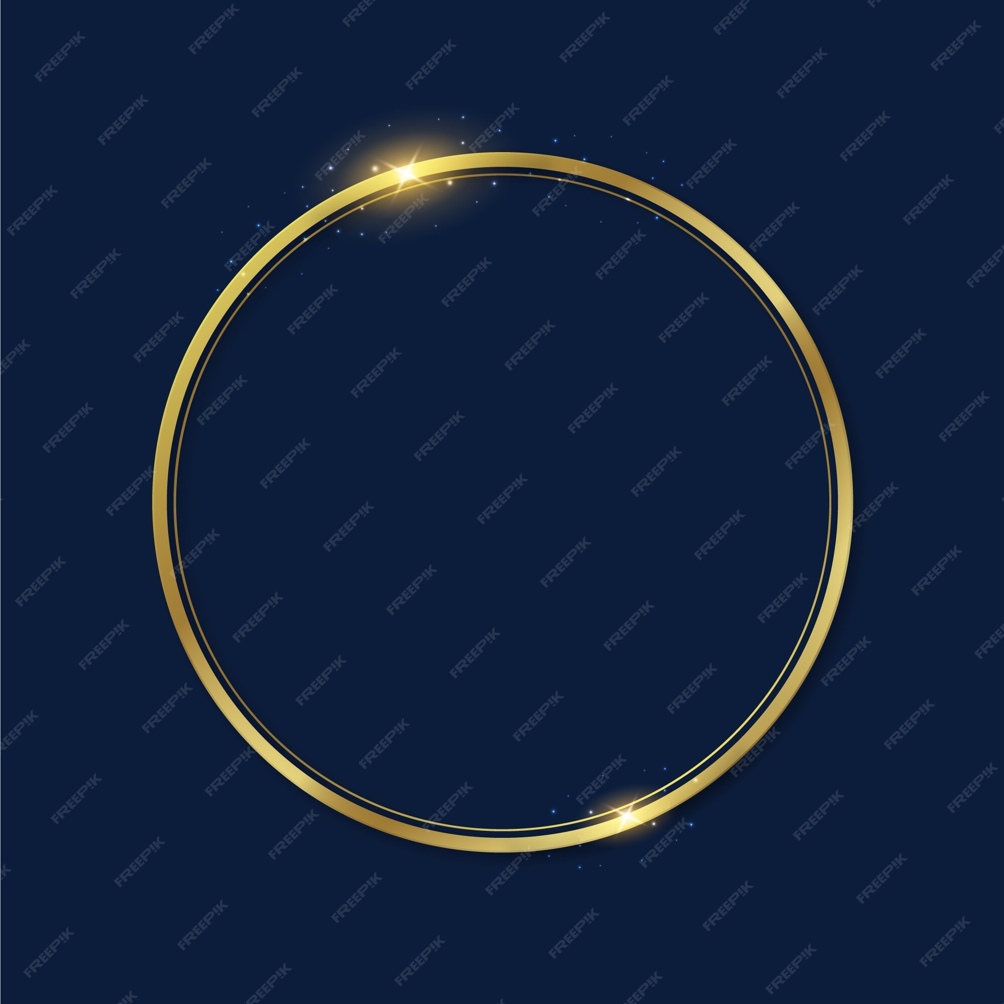 Free Vector | Realistic golden frame design