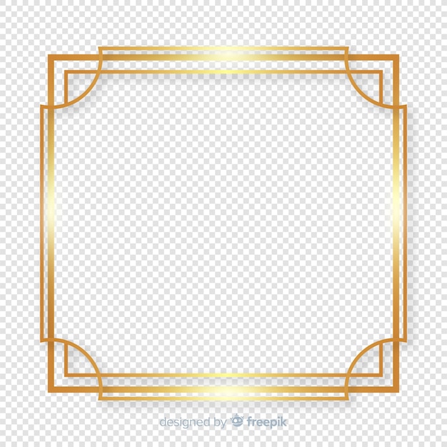 Realistic golden frame | Free Vector