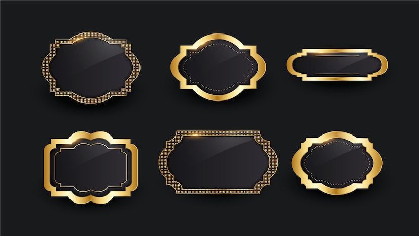 Free Vector | Realistic golden luxury frame