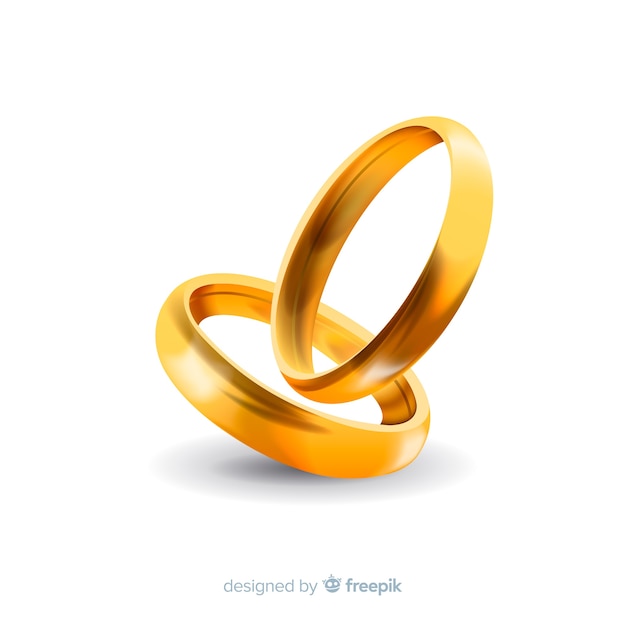 Download Realistic golden wedding rings Vector | Free Download