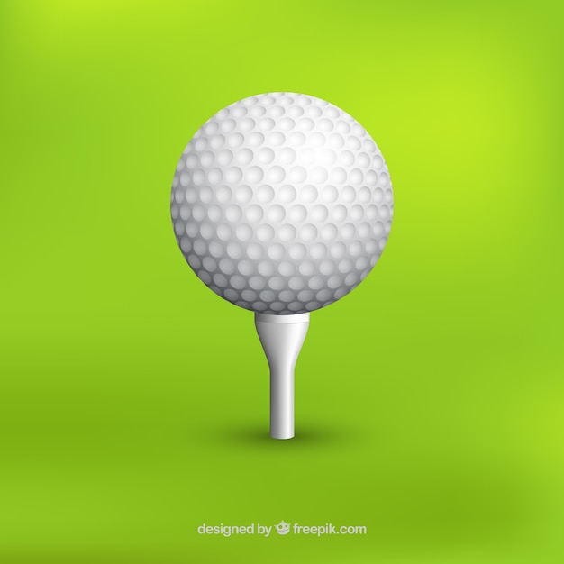 Realistic golf ball background
