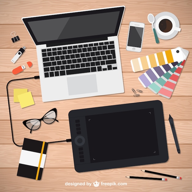 Realistic graphic designer tools | Free Vector