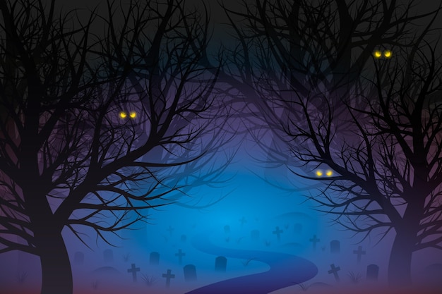 Realistic halloween background | Free Vector