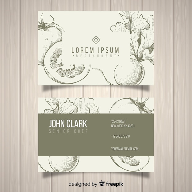 Restaurant Business Cards Templates Free