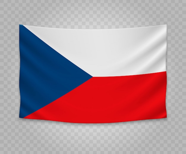 Download Realistic hanging flag of czech republic Vector | Premium ...