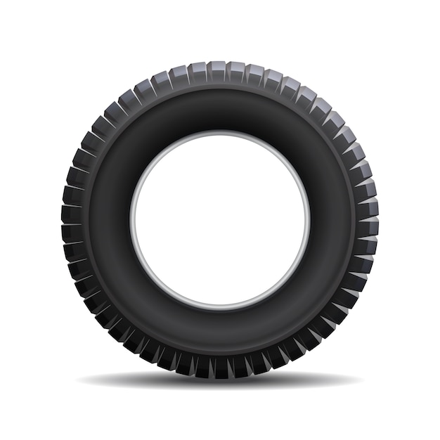 Premium Vector Realistic Illustration Of A Single Car Tire