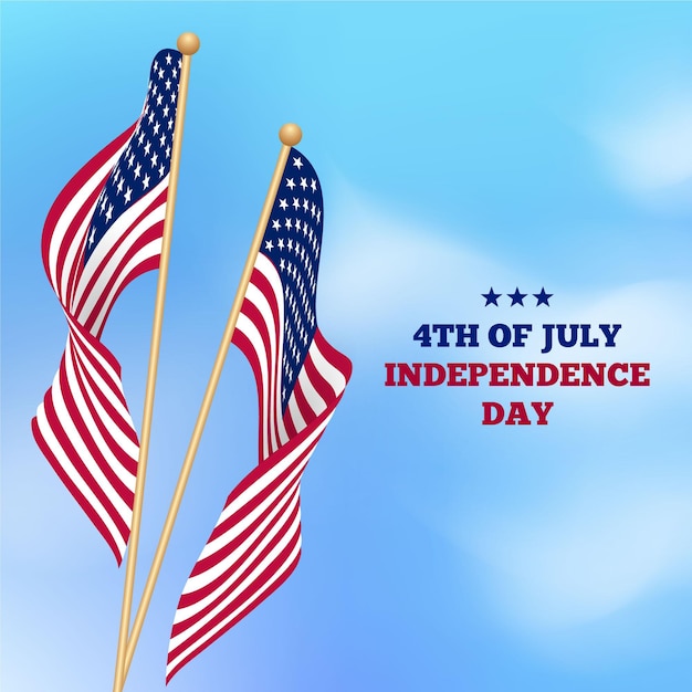 Free Vector | Realistic independence day concept