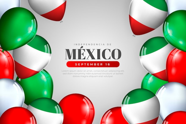 Free Vector | Realistic independence day of mexico background