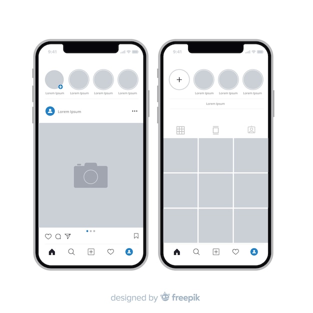 Iphoneコレクションのリアルなinstagramフォトフレーム 無料のベクター
