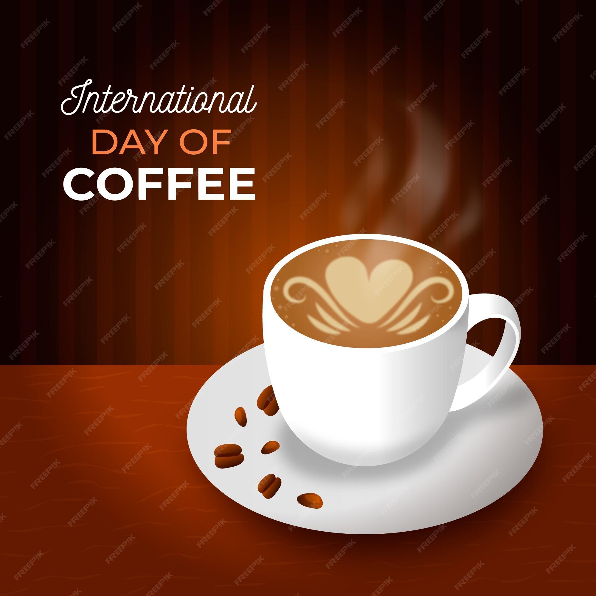 Free Vector | Realistic international day of coffee