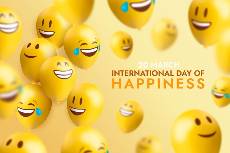 Premium Vector | Realistic international day of happiness illustration ...