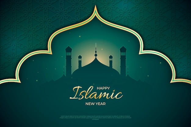 Free Vector | Realistic Islamic New Year Illustration