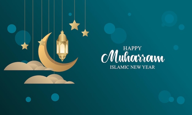 Premium Vector | Realistic islamic new year poster concept