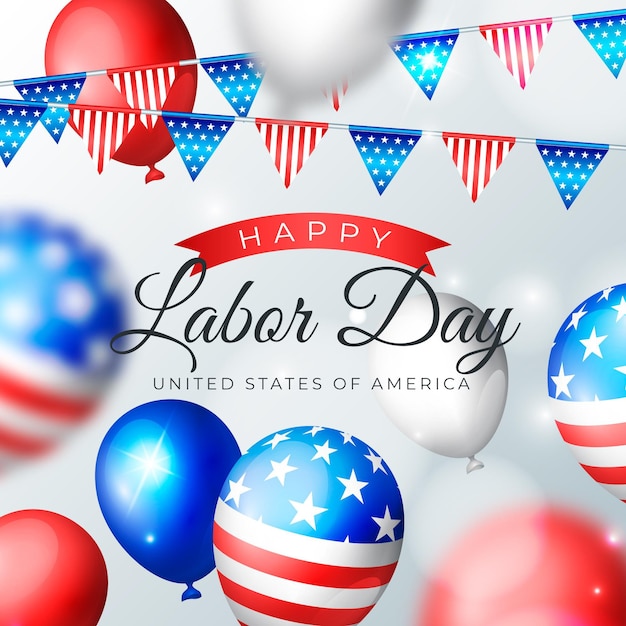 Free Vector Realistic labor day event