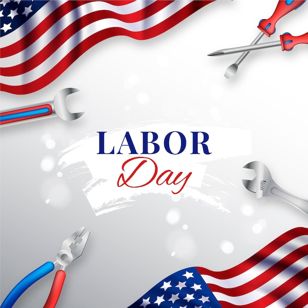 Free Vector Realistic labor day theme