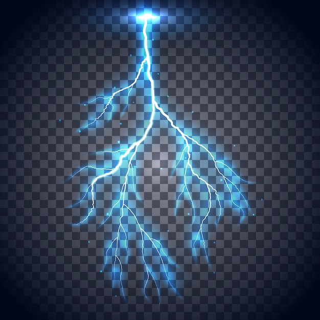 Premium Vector | Realistic lightning isolated on a ...