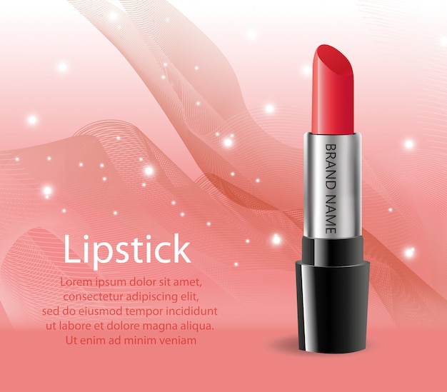 Download Realistic lipstick package template for your design. rouge ...