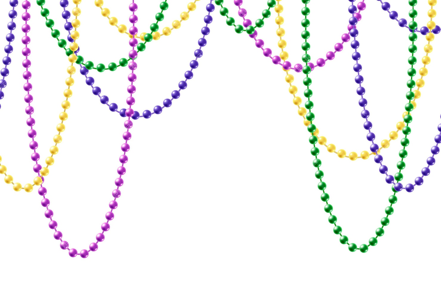 Free Vector | Realistic mardi gras beads